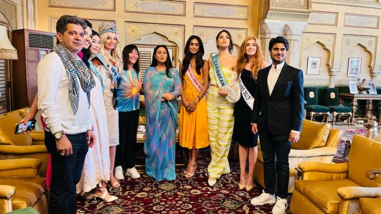 Miss World 2023: जयपुर की पूर्व राजकुमारी दीया कुमारी ने जयपुर में मिस वर्ल्ड 2023 टीम का स्वागत किया