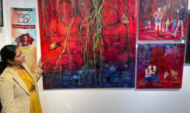 Creative Hearts Exhibition: बरगद की जड़ों के माध्यम से दर्शाया प्रेम की भावनाओं का विस्तार