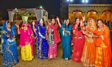 सर्व समाज की महिलाओं ने 45 मिनट तक लगातार घूमर कर दिया सौहार्द का संदेश