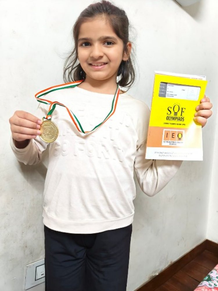 दूसरी बार गोल्ड: जयपुर की थिया चौहान ने ओलिम्पियाड में फिर लहराया परचम