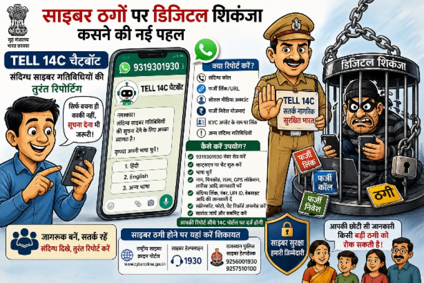 गृह मंत्रालय ने लॉन्च किया “TELL 14C” व्हाट्सएप चैटबॉट, संदिग्ध गतिविधियों की तुरंत होगी रिपोर्टिंग