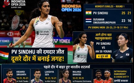 Indonesia Open में PV Sindhu का दमदार आगाज़: 51 मिनट की जंग जीतकर बढ़ीं आगे, अब World No.1 An Se-Young से होगी असली परीक्षा