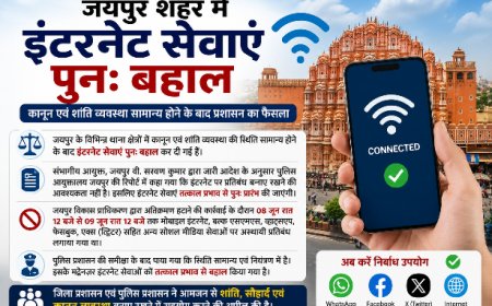 जयपुर में फिर दौड़ी इंटरनेट की रफ्तार: प्रशासन ने हटाया प्रतिबंध, आमजन और कारोबारियों को बड़ी राहत