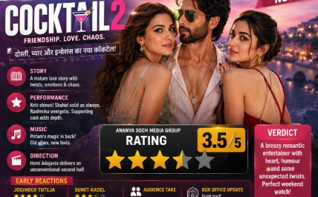 Cocktail 2 Review: थिएटर्स में मचा शाहिद-कृति-रश्मिका का जादू, दोस्ती-प्यार-इमोशन्स के ट्विस्ट ने जीता दिल