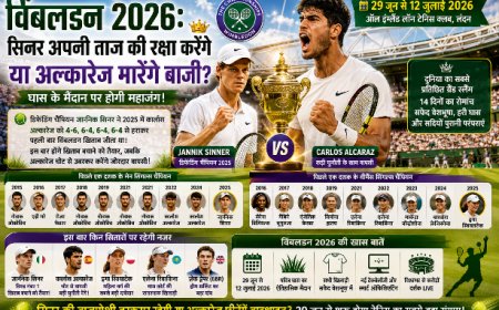 विंबलडन 2026: सिनर अपनी ताज की रक्षा करेंगे या अल्कारेज मारेंगे बाजी? घास के मैदान पर होगी महाजंग!