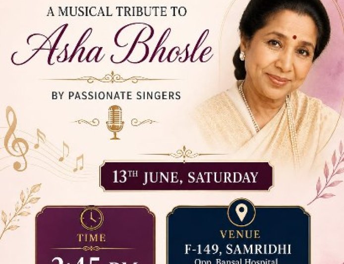 जयपुर में गूंजेंगे Asha Bhosle के अमर नगमे: सुरों की शाम में सजेगी यादों, संगीत और भावनाओं की महफिल
