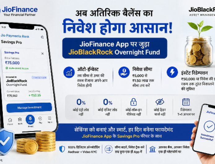 अब बैंक खाते का Extra Balance भी करेगा कमाई! JioFinance App पर लॉन्च हुआ Smart Investment फीचर