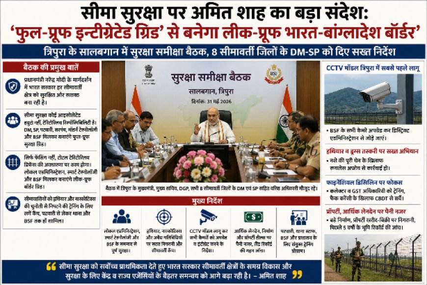 लीक-प्रूफ बॉर्डर ग्रिड’ का ब्लूप्रिंट तैयार: अमित शाह का बड़ा संदेश, सीमा सुरक्षा अब सिर्फ BSF नहीं, पूरे सिस्टम की जिम्मेदारी