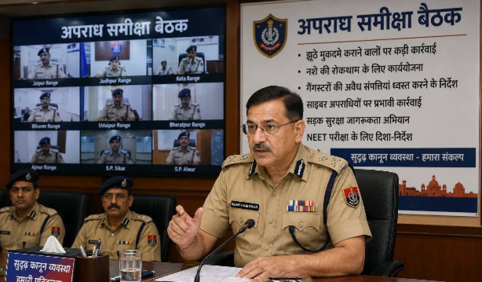 Rajasthan Police का बड़ा एक्शन प्लान: False Cases दर्ज कराने वालों पर शिकंजा, Gangsters की Illegal Property होगी ध्वस्त, DGP Rajeev Kumar Sharma के सख्त निर्देश