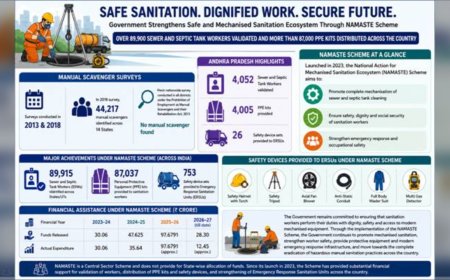 89,915 Sanitation Workers का Verification, 87,000 से ज्यादा PPE Kits वितरित... 'NAMASTE Scheme' से बदल रही देशभर की सफाई व्यवस्था