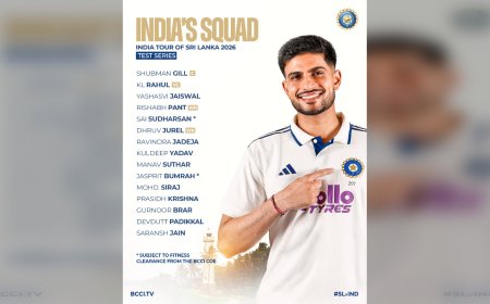 Team India का Sri Lanka Mission शुरू: Washington Sundar बाहर, नए खिलाड़ी की एंट्री ने बढ़ाया सस्पेंस; BCCI ने घोषित की पूरी Test Squad