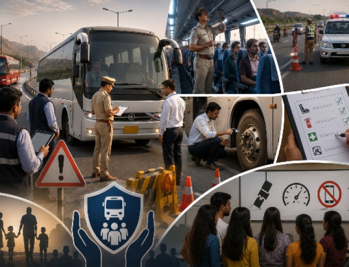 राजस्थान की सड़कों पर अब सख्ती! लग्जरी और स्लीपर बसों पर प्रशासन की पैनी नजर, एक महीने तक चलेगा बड़ा अभियान