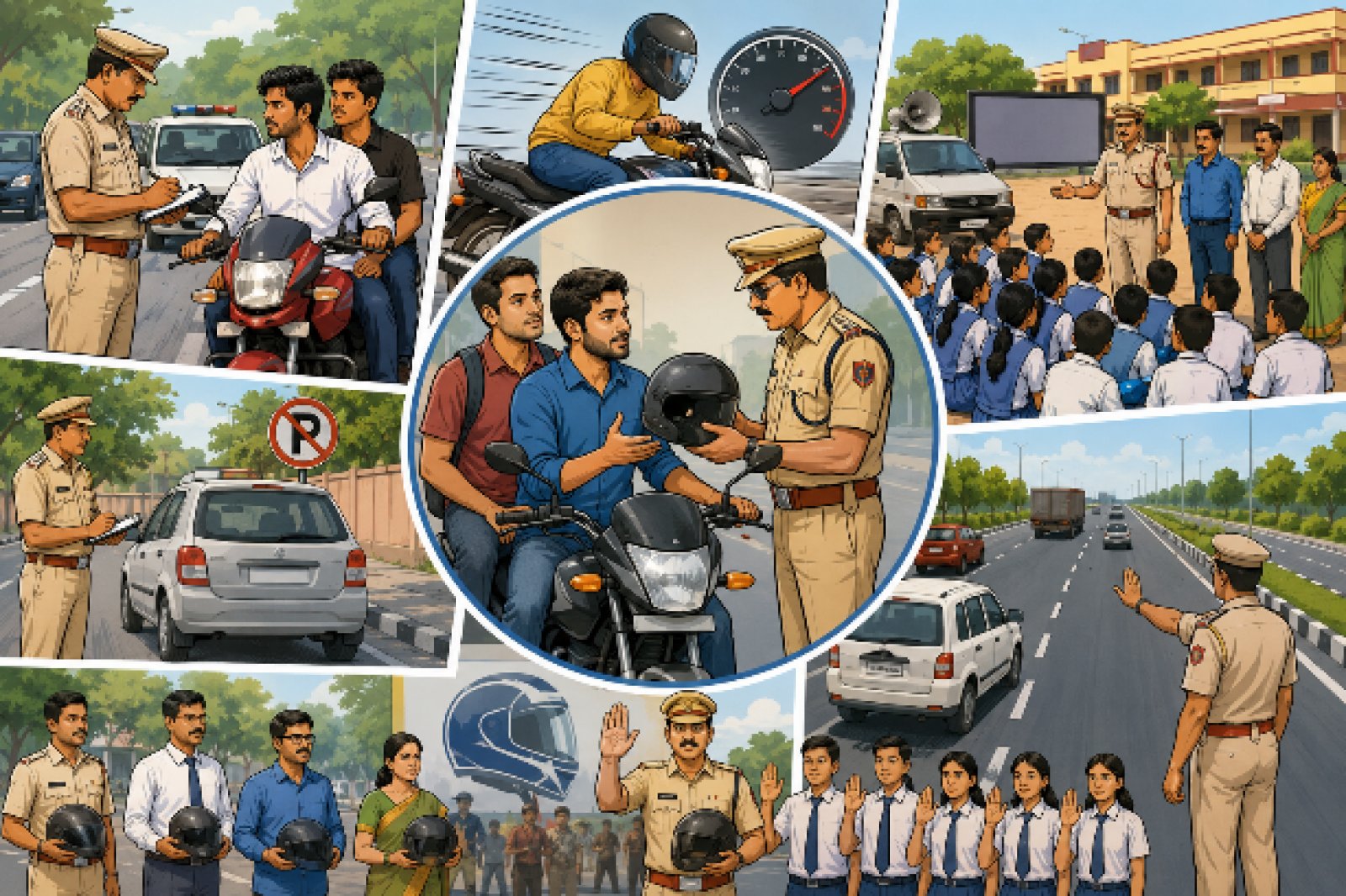 आज  से सख्ती: बिना हेलमेट पकड़े गए तो कटेगा चालान!