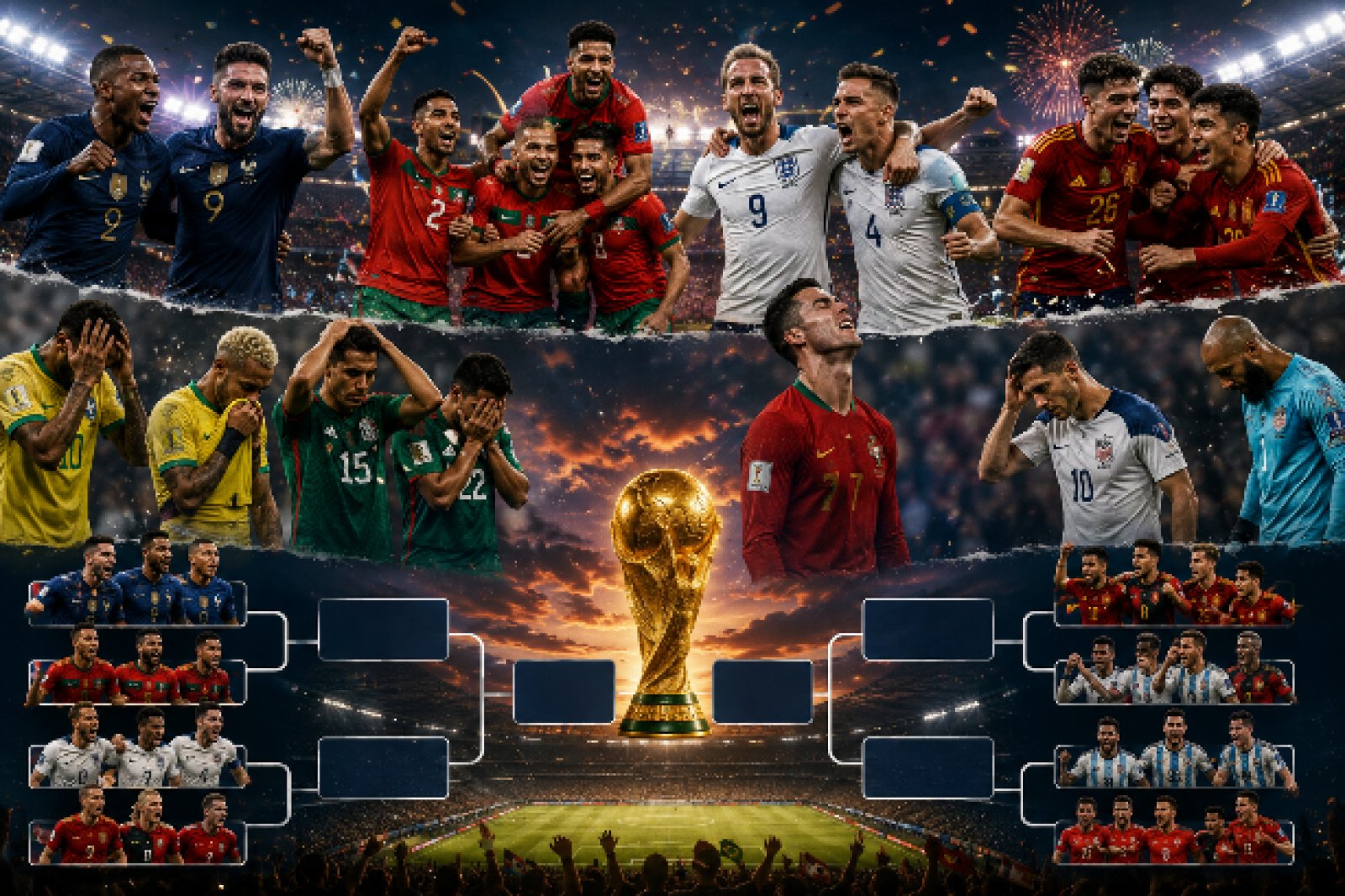 FIFA World Cup 2026: उलटफेर! ब्राजील-पुर्तगाल-मेक्सिको बाहर, अब क्वार्टरफाइनल में होगी सबसे बड़ी जंग