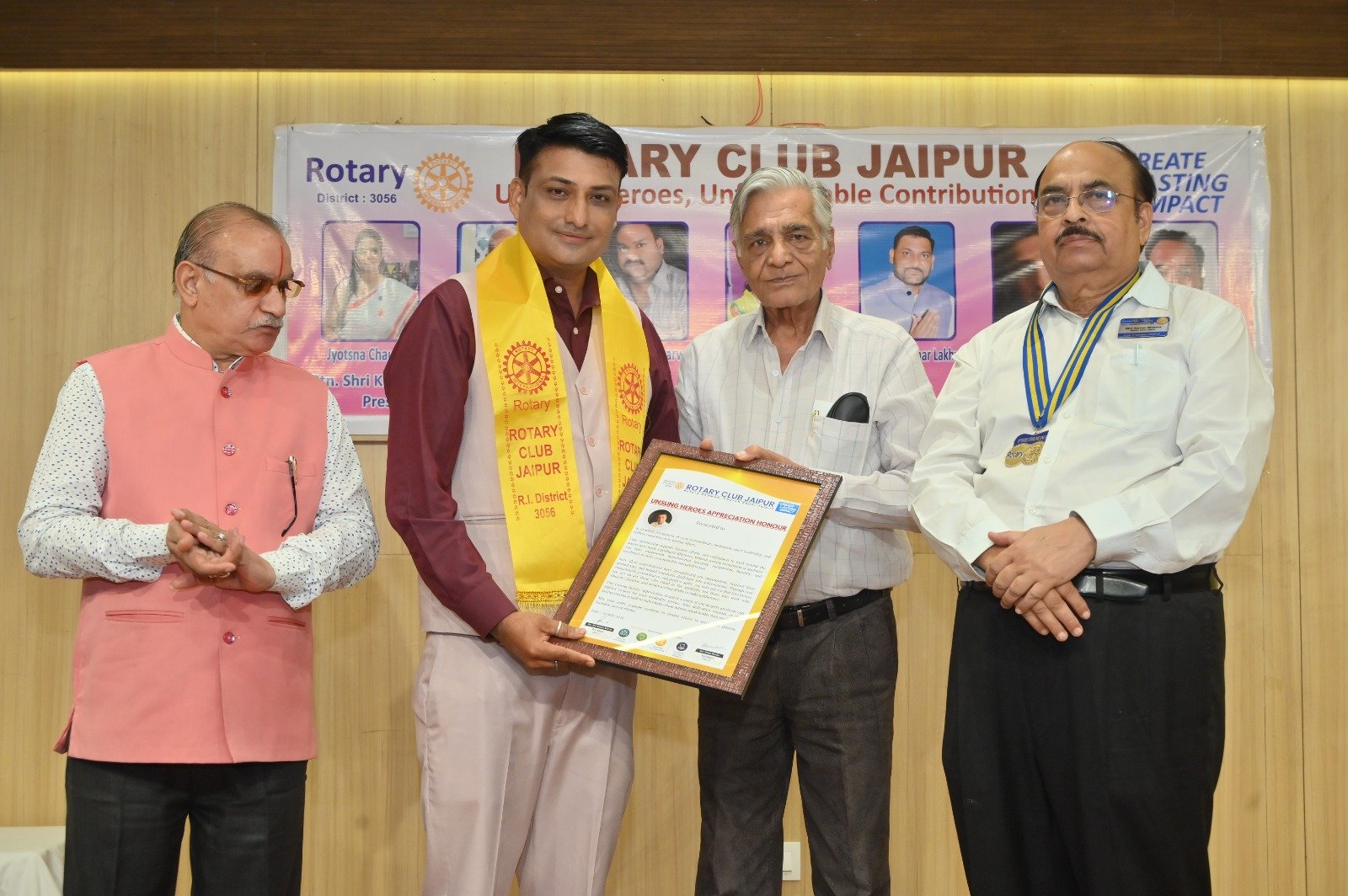 Shankar Saini को मिला बड़ा सम्मान, Rotary Club Jaipur ने दिया 'Unsung Hero' अवार्ड