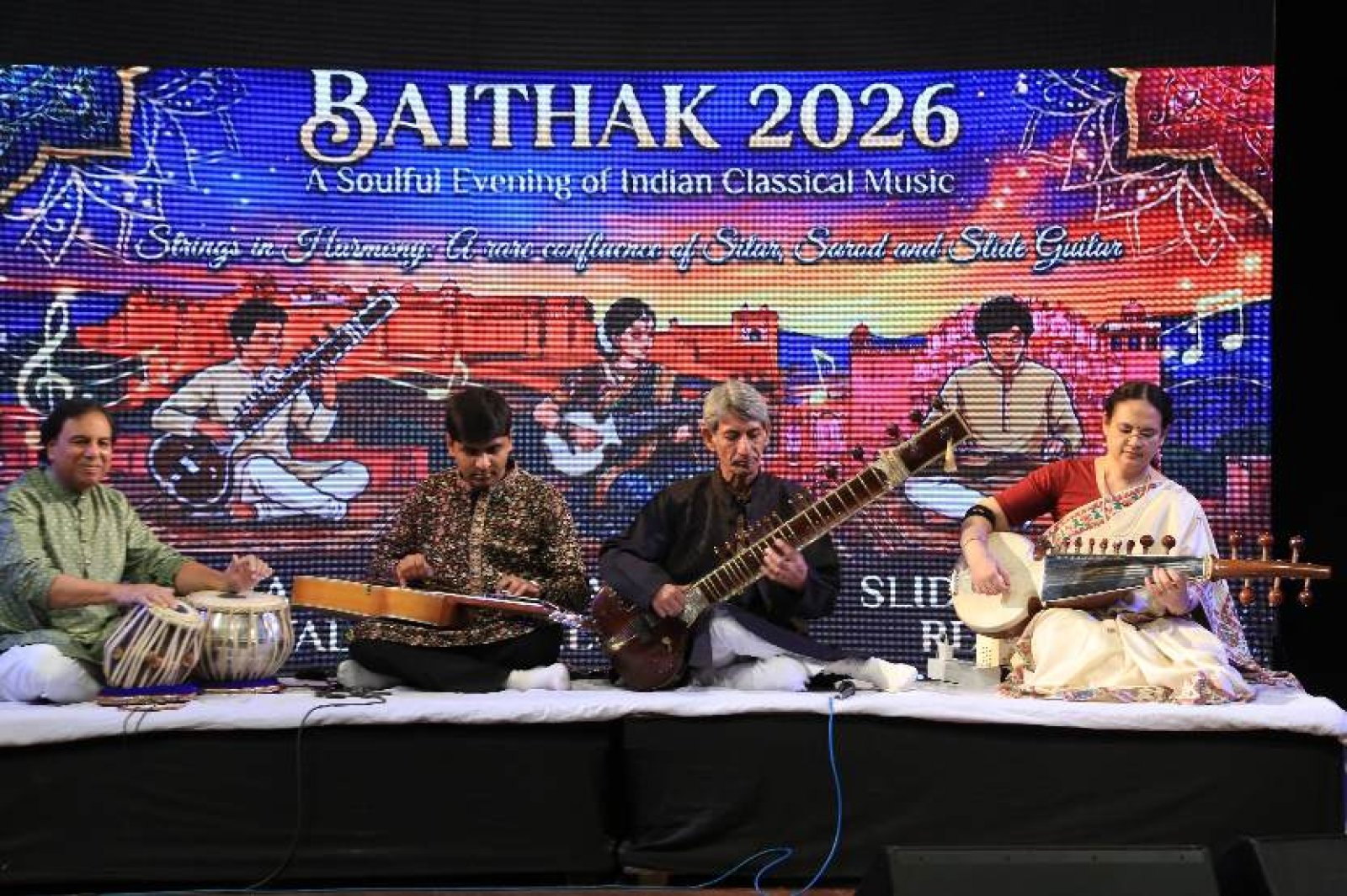 सरोद, सितार और स्लाइड गिटार की तिकड़ी ने बांधा ऐसा समां, झूम उठे जयपुर के संगीत प्रेमी