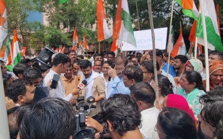 जेडीए कूच के दौरान पुलिस-कांग्रेस आमने-सामने! झोटवाड़ा की सड़कों पर उमड़ा जनसैलाब