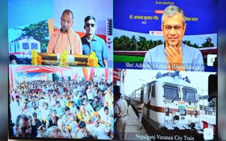 नेपाल की त्रासदी पर दो मिनट का मौन, फिर योगी-वैष्णव ने बहराइच को दी 730 करोड़ की सौगात