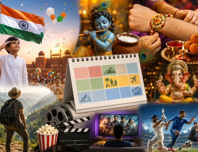 अगस्त में छुट्टियों की भरमार! 23 अगस्त तक 6 लंबे वीकेंड, त्योहारों से लेकर OTT और खेल तक रहेगा पूरा महीना खास
