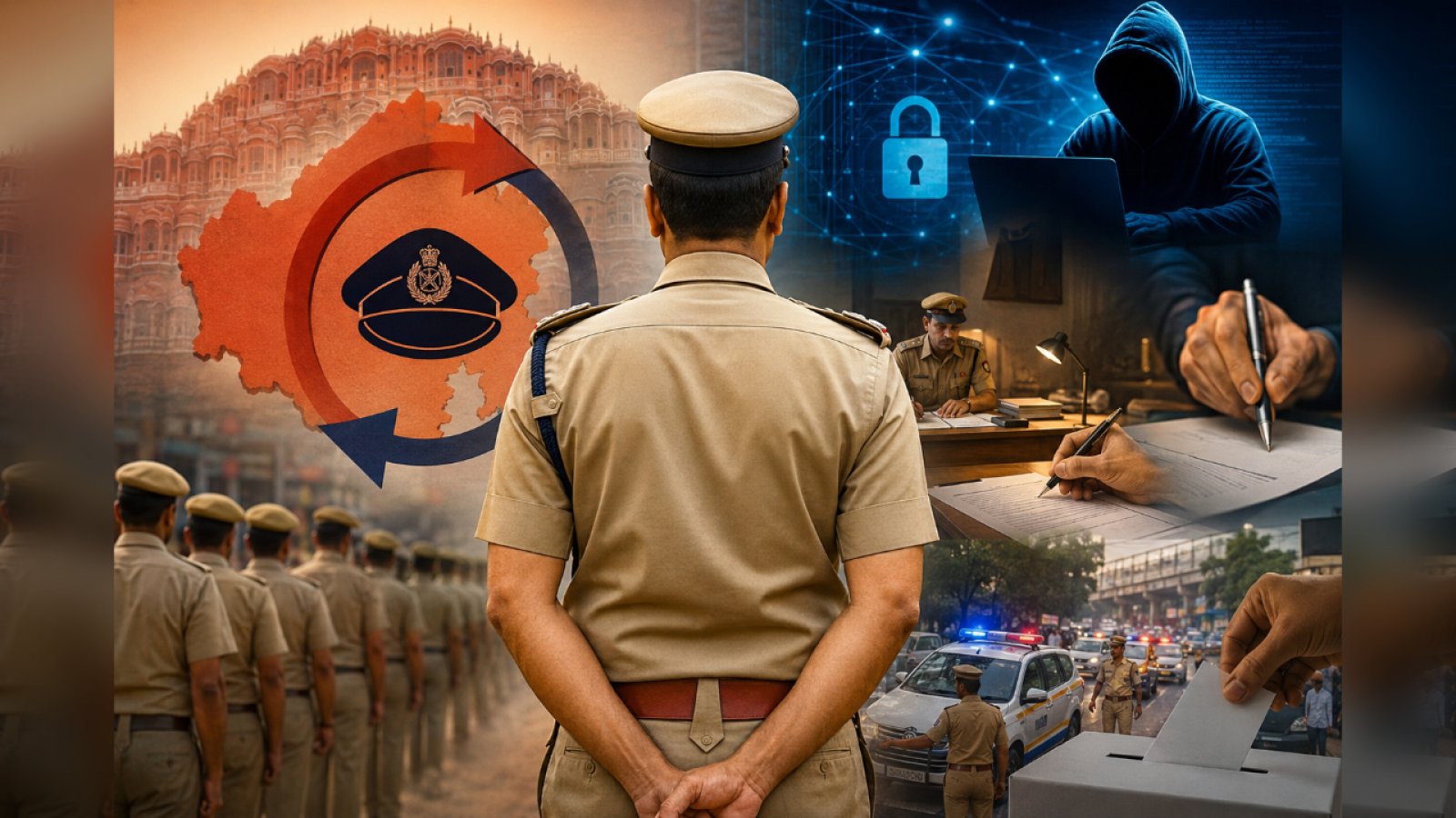चुनाव से पहले पुलिस महकमे में बड़ा फेरबदल! जयपुर कमिश्नरेट के 17 ACP बदले, Cyber Crime पर सख्ती