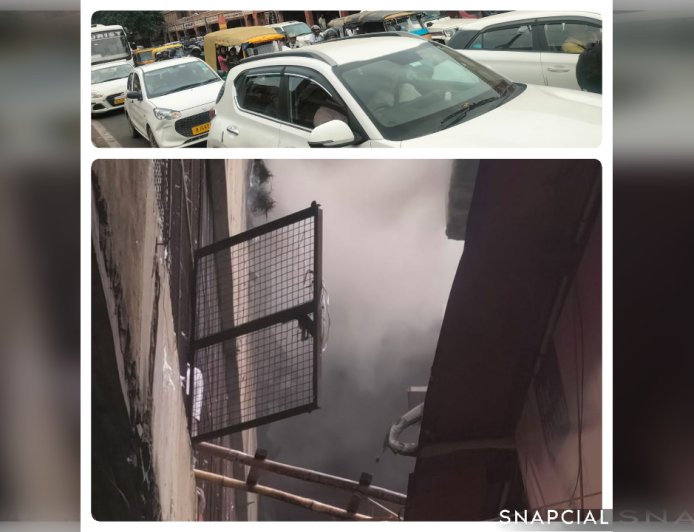 सुबह-सुबह धू-धू कर जला बाजार, चूड़ी-कपड़ों की दुकानों से उठे शोलों ने मचाई दहशत