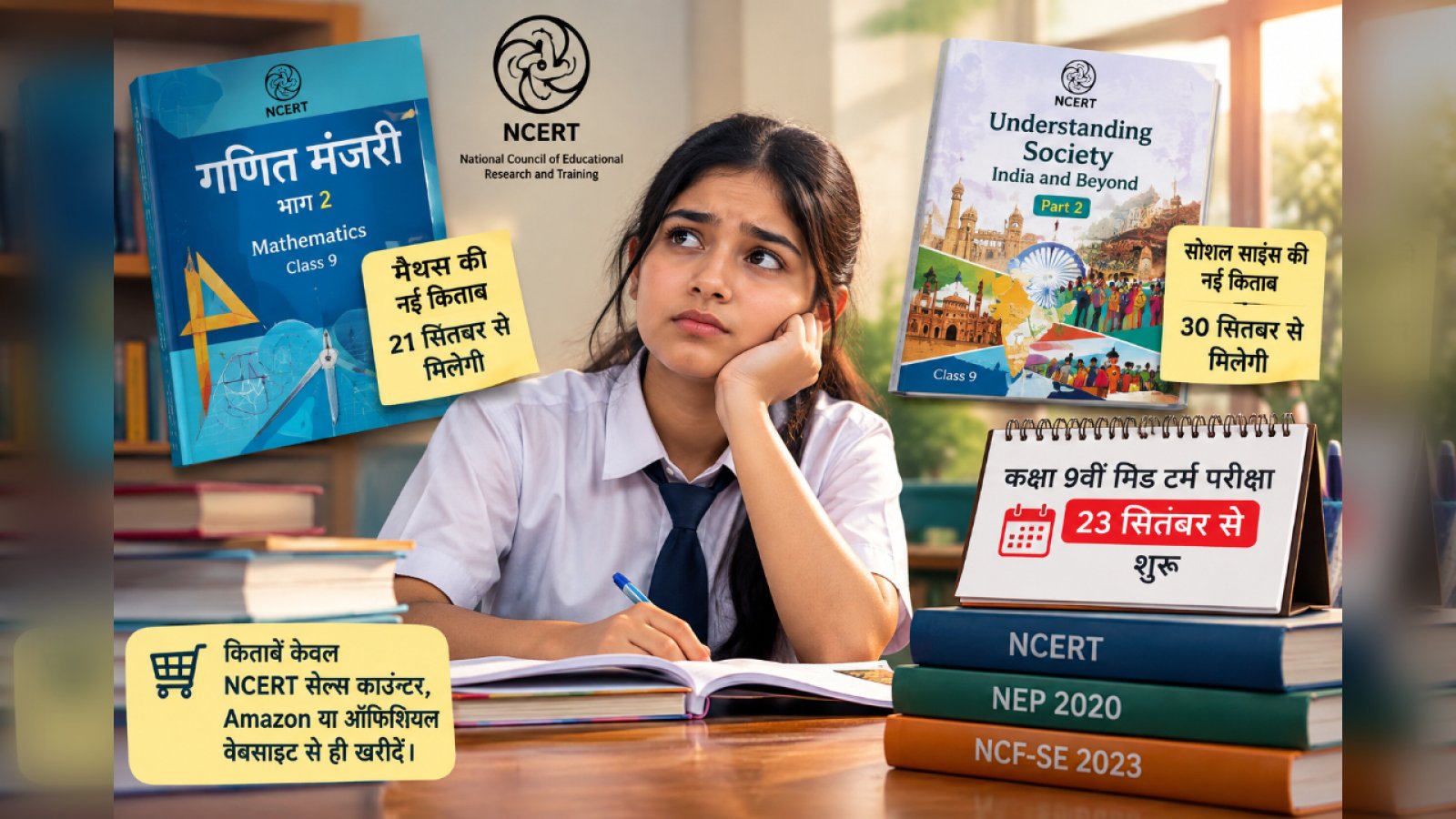 NCERT ने जारी किया 9वीं का नया सिलेबस: मैथ्स की नई किताब उपलब्ध, सोशल साइंस पर फंसा पेंच