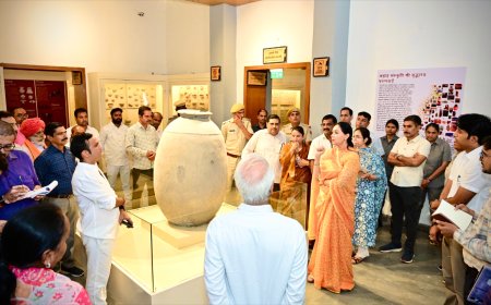 Ahar Museum Udaipur: उपमुख्यमंत्री दिया कुमारी ने किया निरीक्षण, Heritage Conservation पर दिए निर्देश