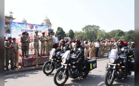 जयपुर के अल्बर्ट हॉल पहुंची National Motorcycle Rally, DGP बोले- बाइक राइडर्स नशामुक्त भारत के संदेशवाहक