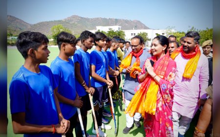 अजमेर में 37वीं अखिल भारतीय Hockey Tournament का आगाज़: उपमुख्यमंत्री दिया कुमारी बोलीं, खेलों से निखरती है प्रतिभा