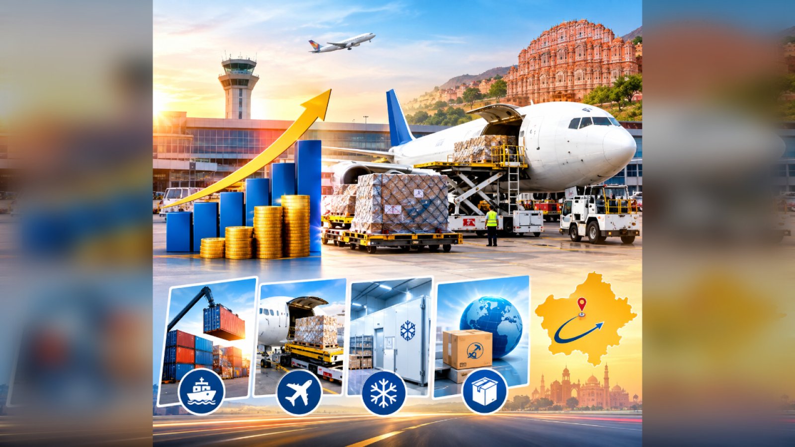 Jaipur Air Cargo Complex ने बनाया 47 साल का रिकॉर्ड: सितंबर में सबसे बड़ा मासिक कारोबार, ₹2,776 करोड़ का माल गया-आया