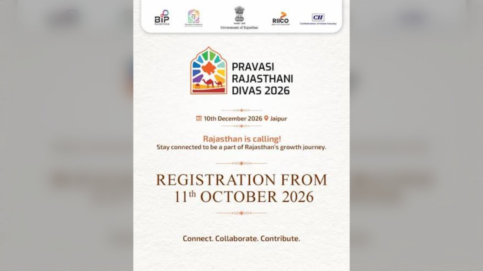 Pravasi Rajasthani Diwas 2026: 10 दिसंबर को जयपुर के JECC में होगा दूसरा संस्करण, Online Registration आज से शुरू