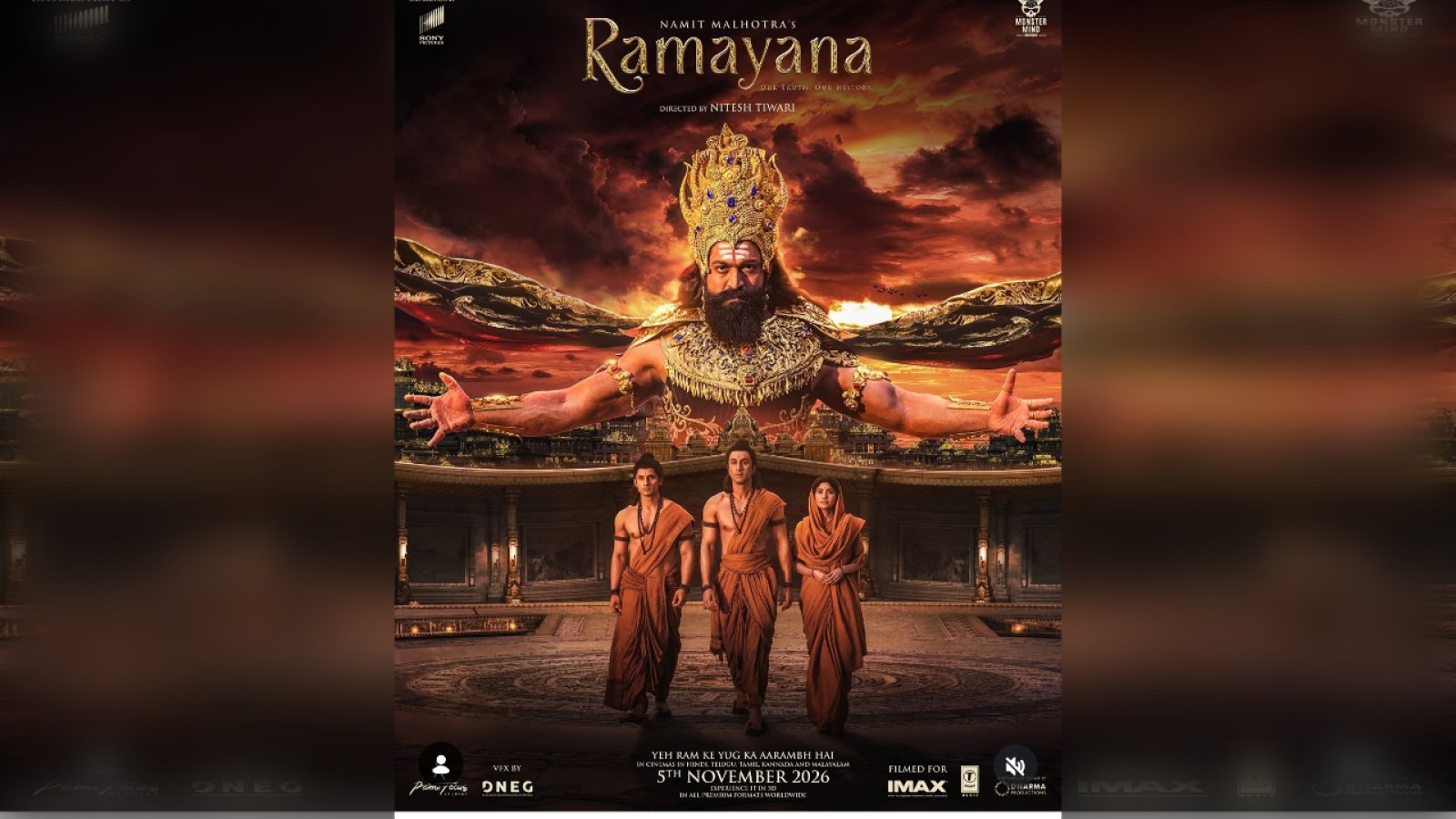 Ramayana Part 1 Release Date: 5 नवंबर 2026 को रिलीज होगी रणबीर कपूर-साई पल्लवी की फिल्म, दशहरा से Advance Booking