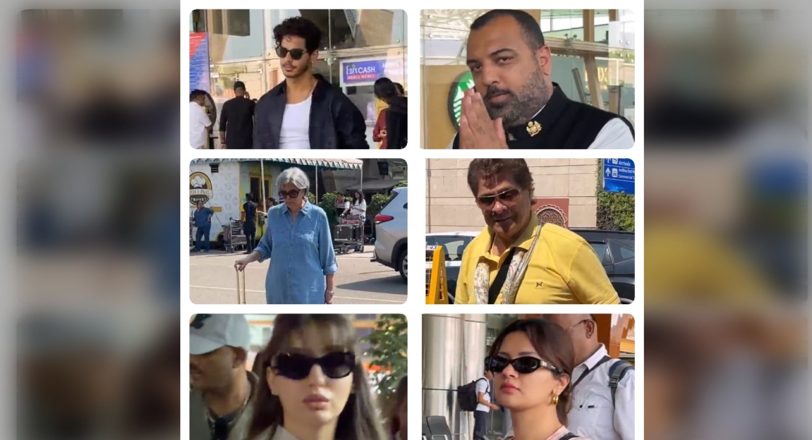 Jaipur Airport पर Bollywood सितारों की रौनक: ईशान खट्टर-जीनत अमान 'द रॉयल्स 2' की शूटिंग के लिए पहुंचे