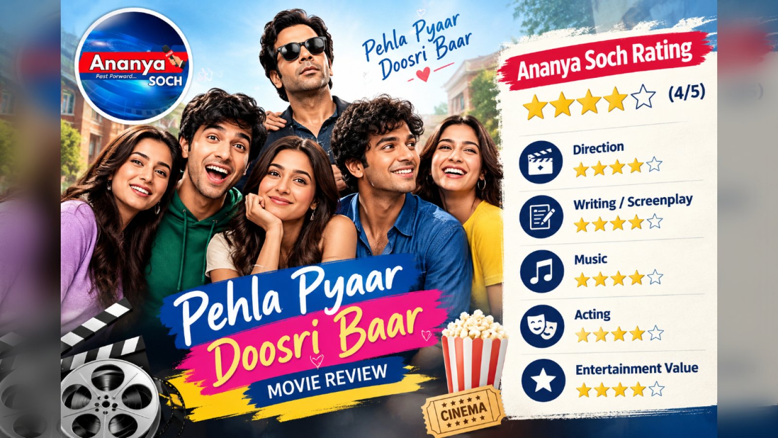 Pehla Pyaar Doosri Baar Review: Luv Ranjan की स्टाइल में ऐसी Entertainer, जो दिल जीत लेती है ⭐⭐⭐⭐